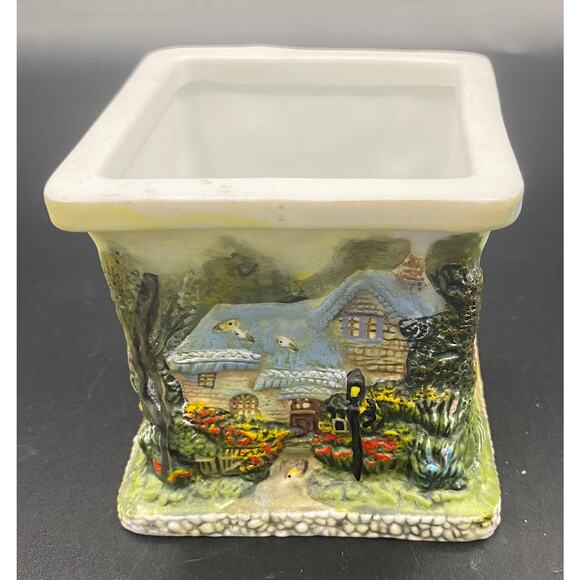 THOMAS KINKADE Painter Of Light Country Cottages Candle Holder 3" w/ Tea Candle - Picture 3 of 6